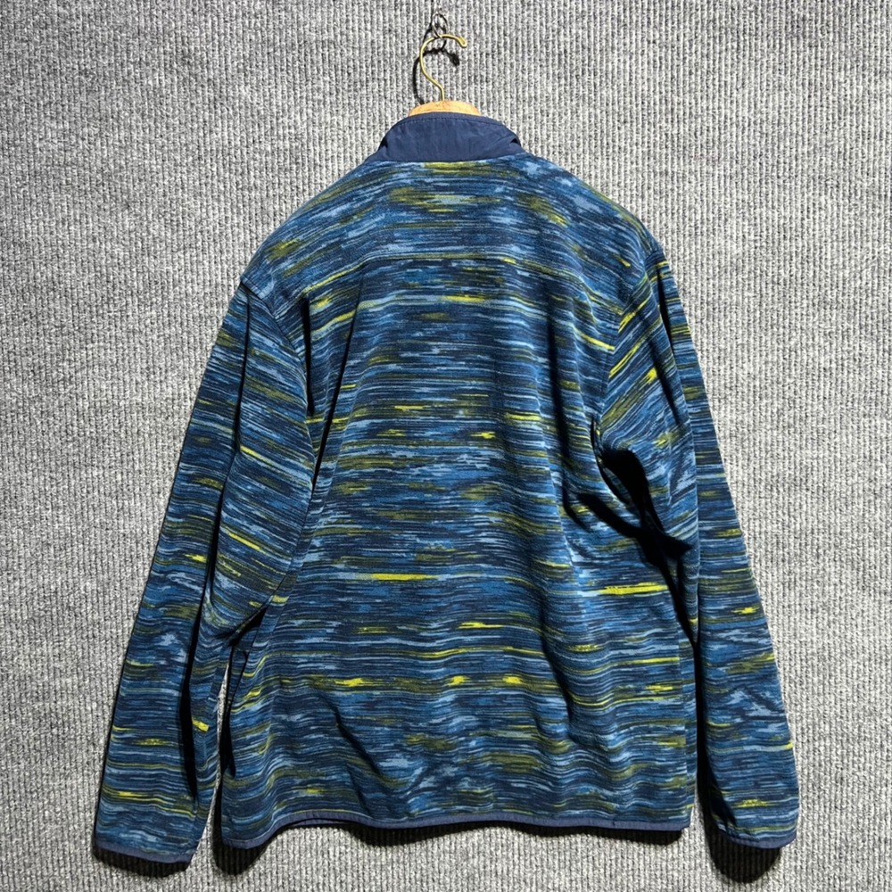 Mountain Hardwear Microchill Fleece Jacket Mens XL Blue Space Dye Snap Neck Gorp - Picture 7 of 8